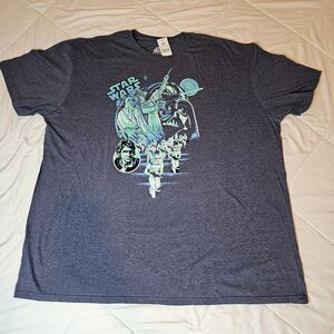 Star Wars XXL Gray-Blue Short Sleeve Graphic T